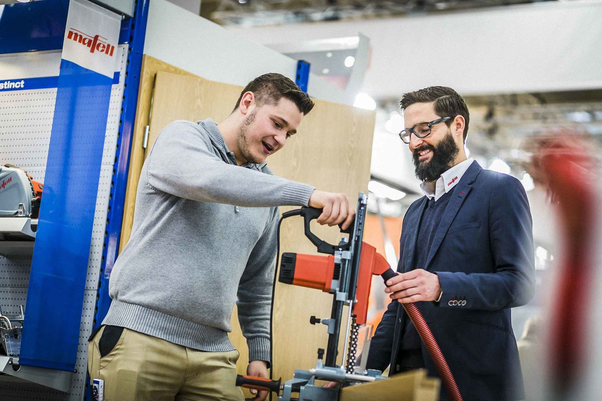 Messestand mit Kunde MAFELL AG