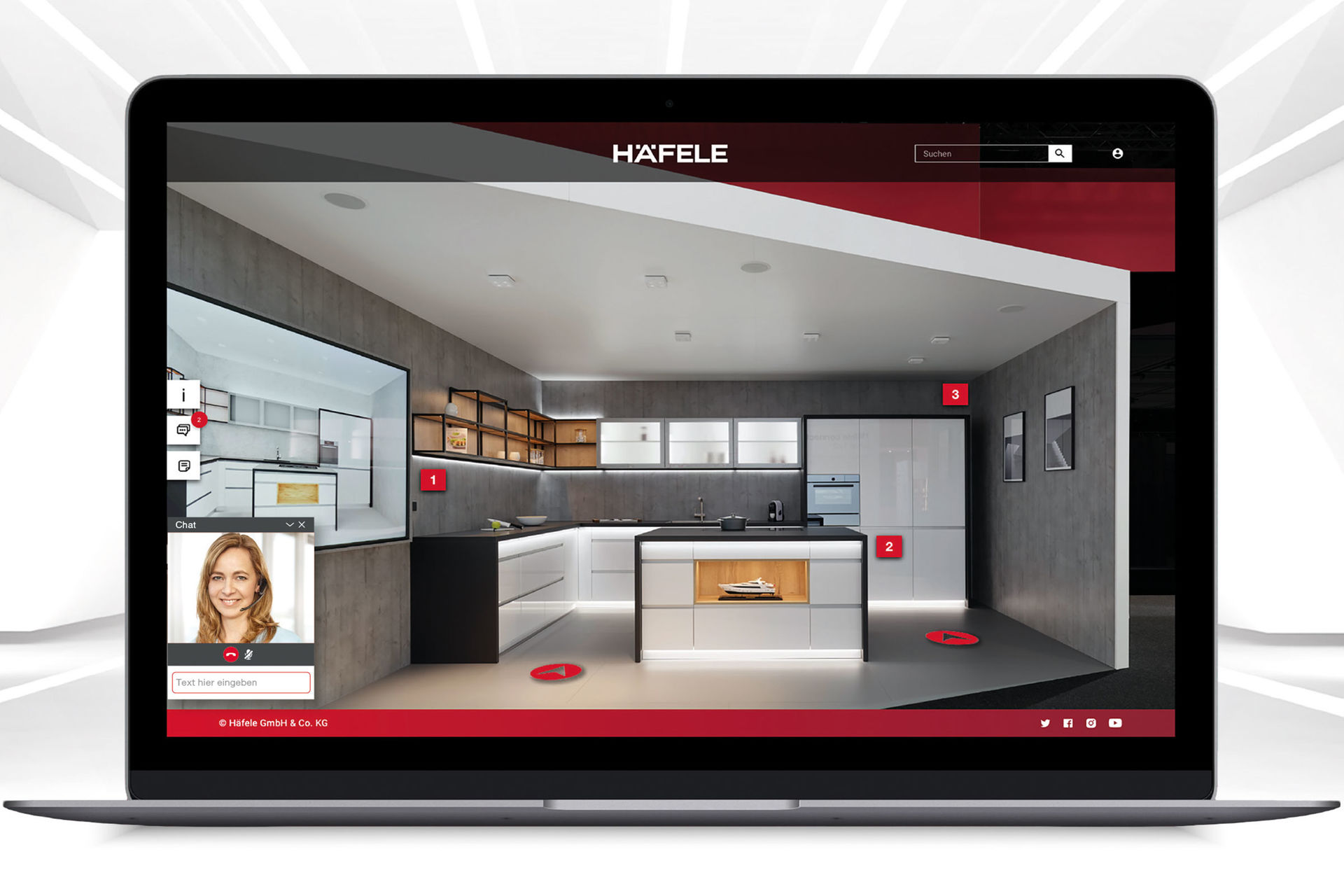Vorschau auf die virtuelle Produktpräsentation von Häfele