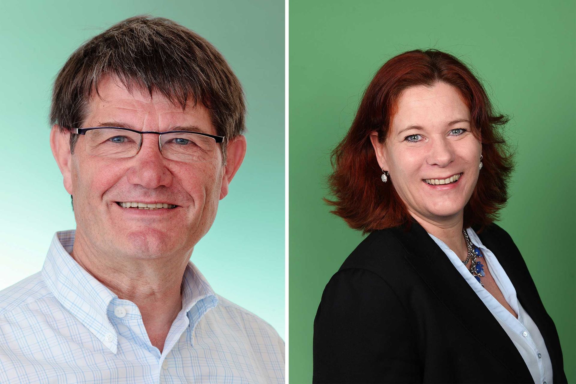 links Herbert Bollhöfer, rechts Alexandra Facklamm