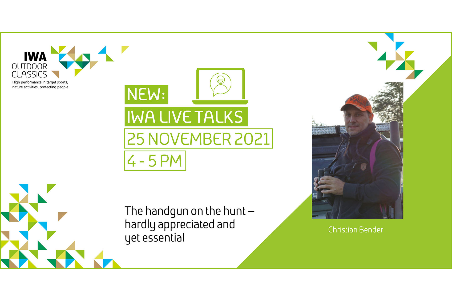 IWA Live Talks | 25.11.2021 – The handgun on the hunt – hardly appreciated and yet essential