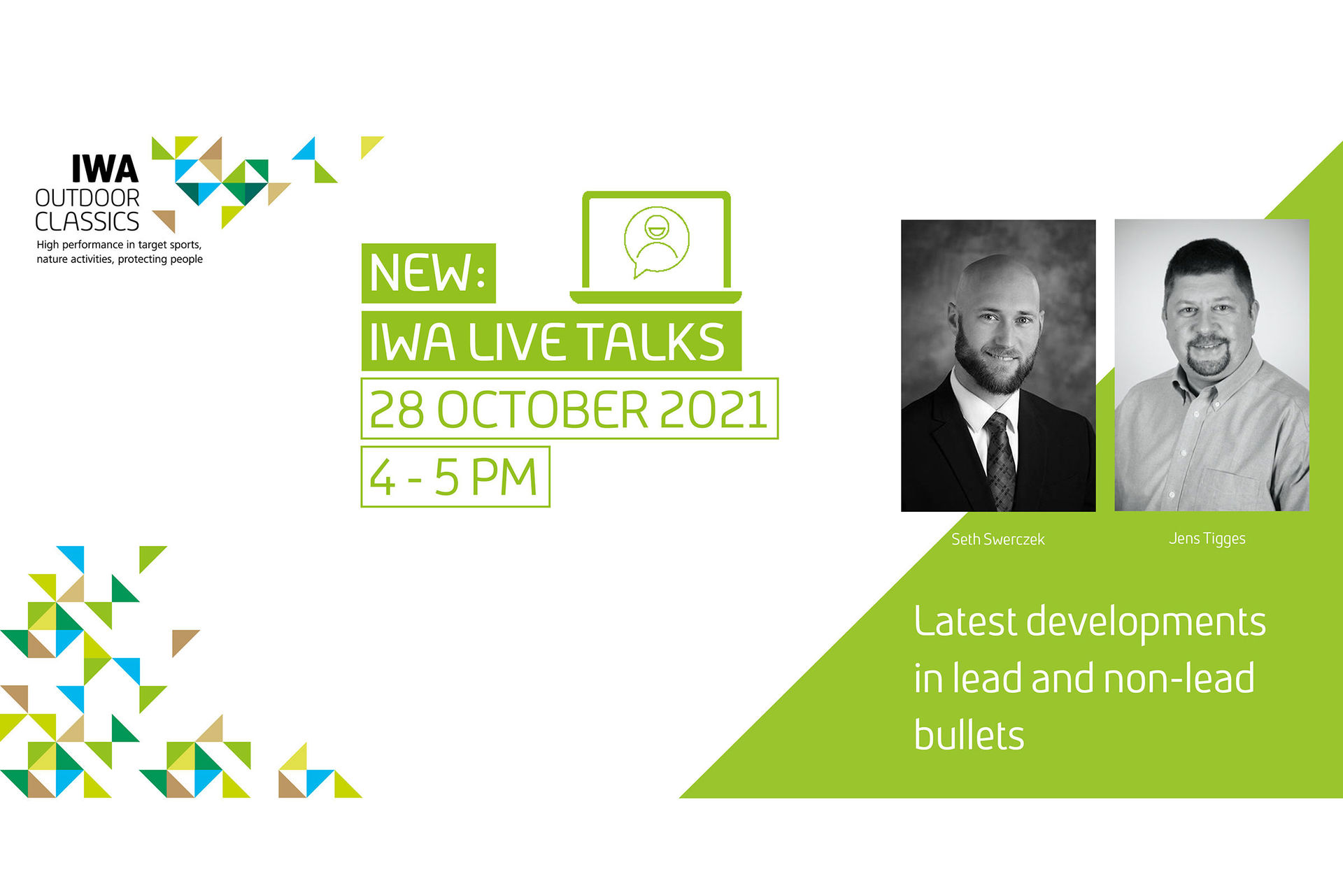 IWA Live Talks | 28.10.2021 – Latest developments in lead and non-lead bullets