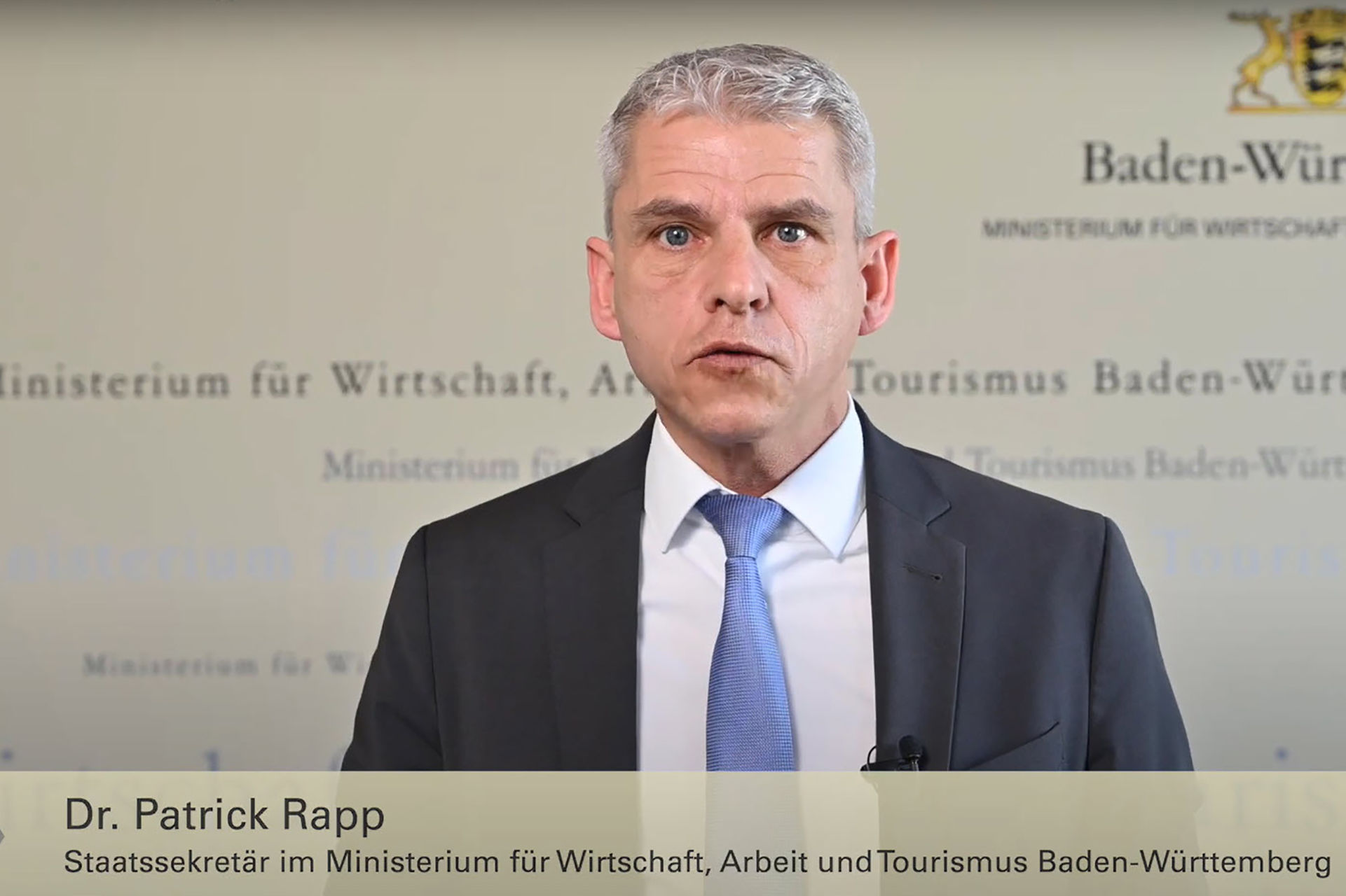 Grußworte Staatssekretär Dr. Rapp zur MedtecLIVE with T4M 2022