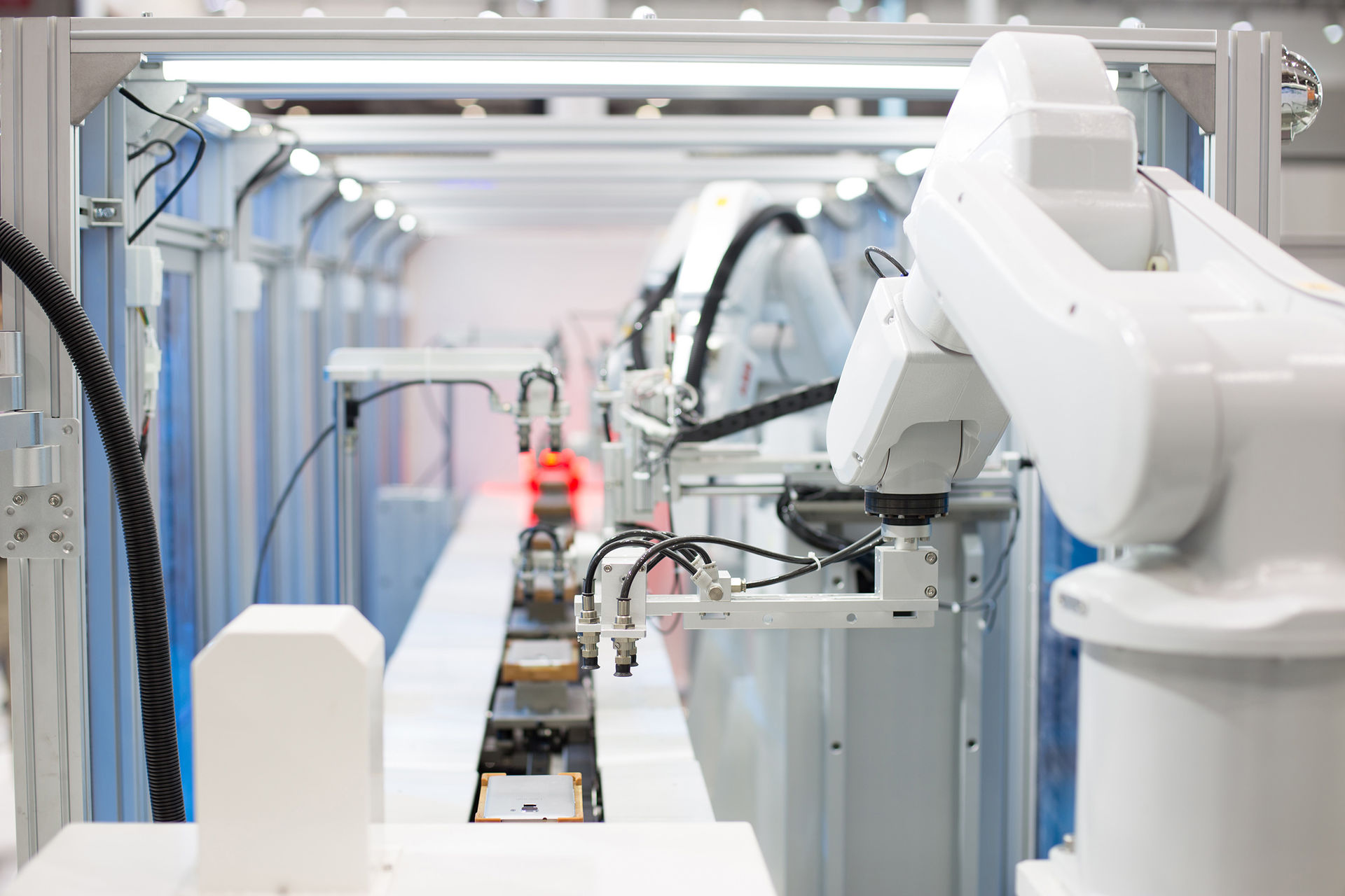 Produktionslinie mit Robotern