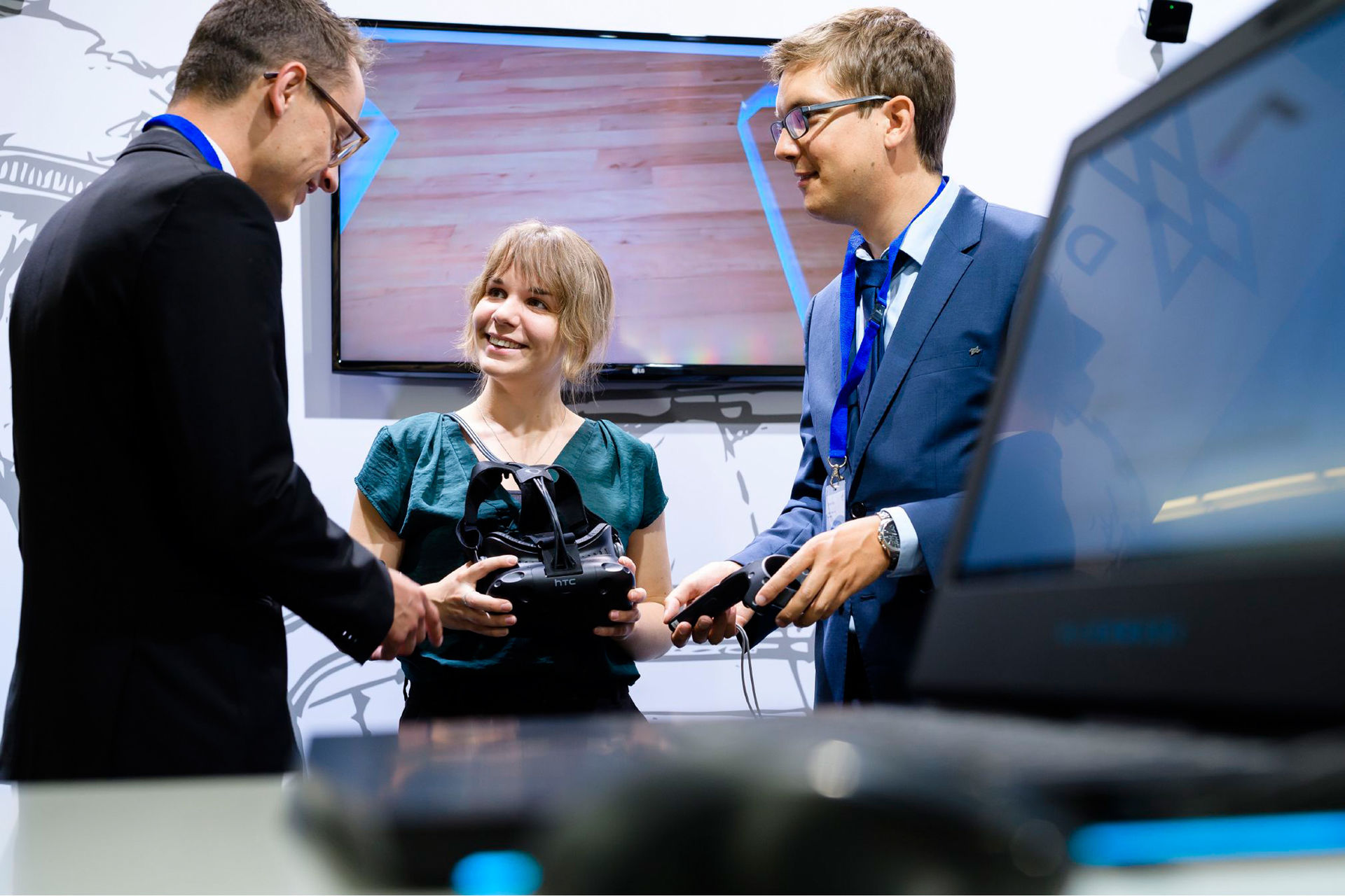 Virtual Reality-Anwendung am Messestand