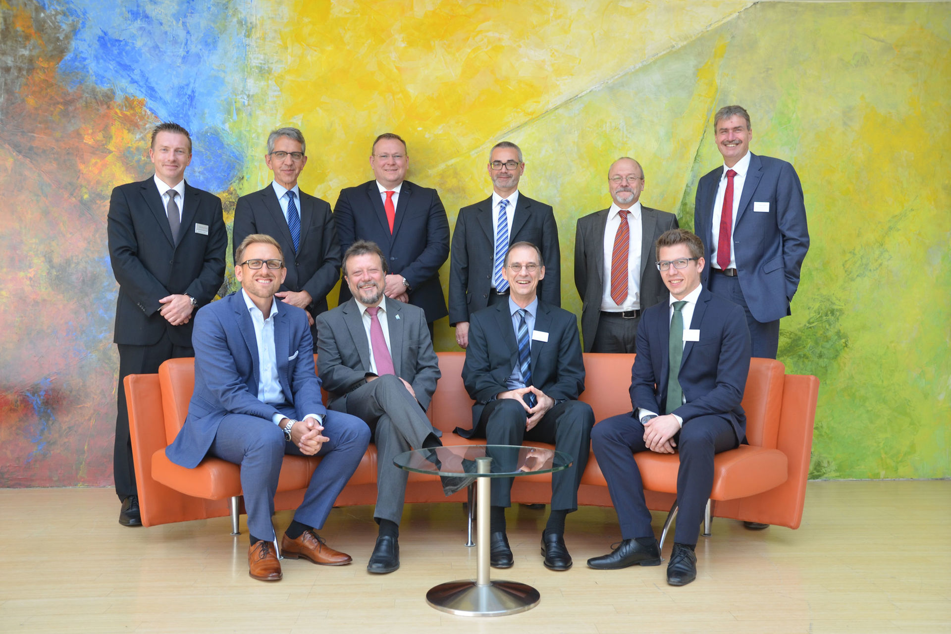 10 Personen: Mitglieder des Expertenbeirats und Veranstalter der MT-Connect