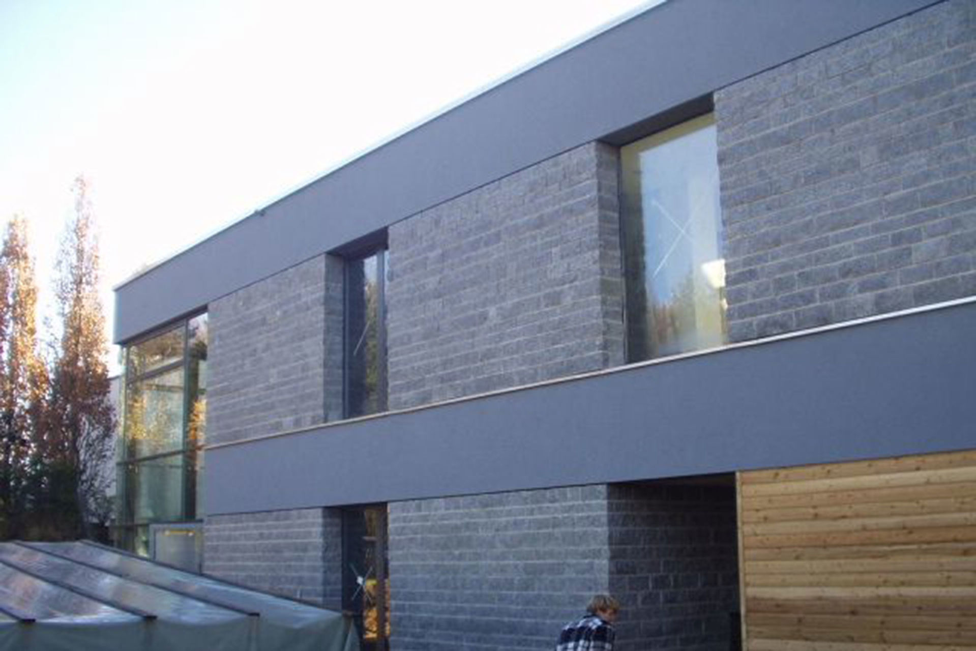 Gemauerte Fassade aus Kösseine-Granitsteinen