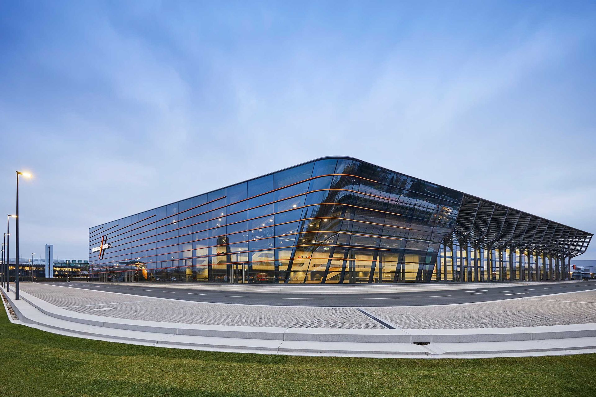Außenansicht der Halle 3C auf dem Messegelände der NürnbergMesse
