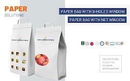 LOGO_PAPER BAGS WITH 9-HOLES WINDOW OR NET WINDOW