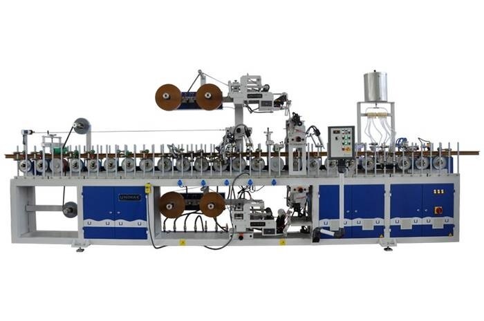 LOGO_DOUBLE SURFACE WRAPPING MACHINE WITH POLYURETHANE HOTMELT (PUR) GLUE APPLICATION SYSTEM