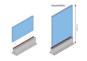 LOGO_Innovative Aluminium-Glasschiene - einfache Montage ohne Spezialwerkzeug