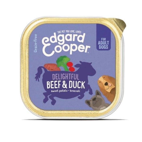 LOGO_BEEF & DUCK WITH SWEET POTATO, BROCCOLI & CARROT – PATE – ADULT DOGS