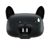 LOGO_French Bulldog in Midnight black recycled plastics with annoyed expression