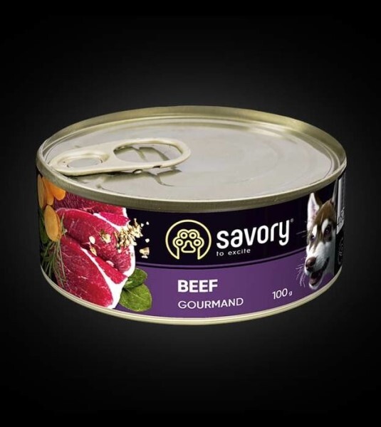LOGO_Wet food with beef for gourmands