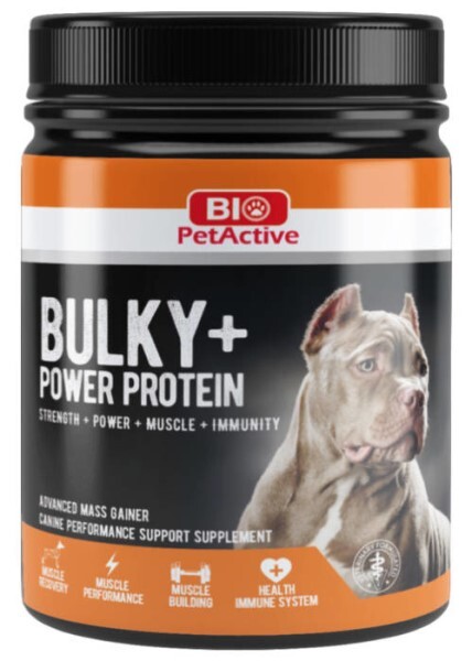 LOGO_BULKY+ POWER PROTEIN | Advanced Mass Gainer. Canine Performance Support Supplement
