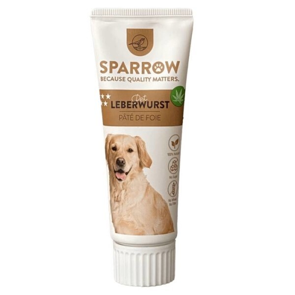 LOGO_SPARROW Leberwurst mit CBD für Hunde