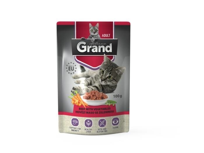 LOGO_GRAND POUCHES FOR CATS, BEEF WITH VEGETABLES 100 g