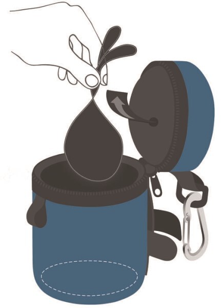 LOGO_Dicky Bag neoprene portable air tight dog poop bin.