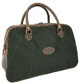 LOGO_Waterproof Loden and leather travel bag