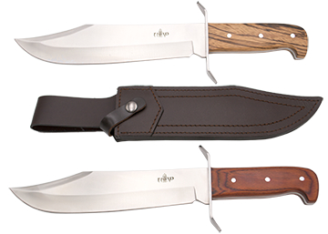 LOGO_Fix blade knife 440 steel with leather sheath