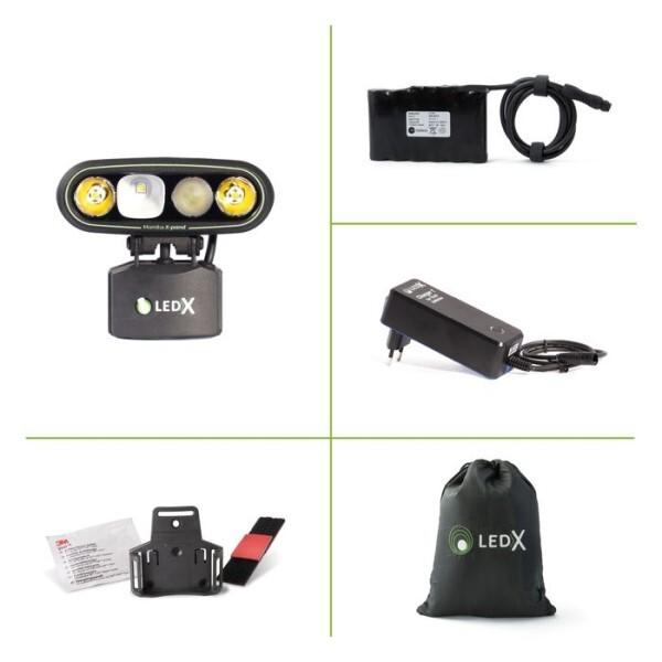 LOGO_Mamba 4 000 X-pand Lamp, battery and automatic charger, holder for helmets.