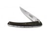 LOGO_Le Thiers ® folding knife Prestige ,hand-chiseled, 12 cm black buffalo hand with crust, matt finish