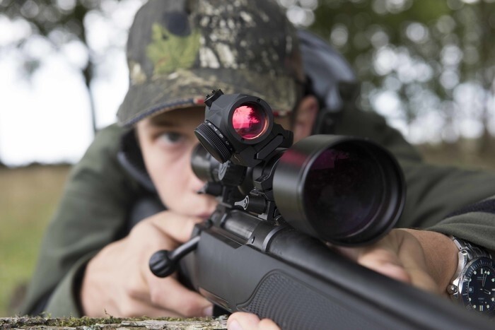 LOGO_Aimpoint® Micro mounted on magnifying scopes