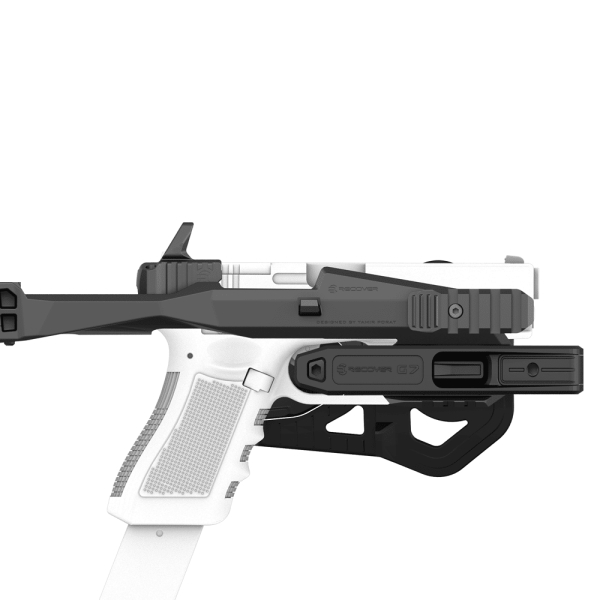 LOGO_G7 OWB Holster for all Double Stack Glock 9mm/SW40/357 pistols that have an integral rail – (Recover Stabilizer Brace Compatible)