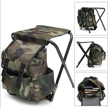 LOGO_Portable outdoor mountaineering backpack chairs Collapsible fishing stool