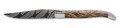 LOGO_12cm pocket knife, double plated, Aubrac beech wood and explosion damascus blade