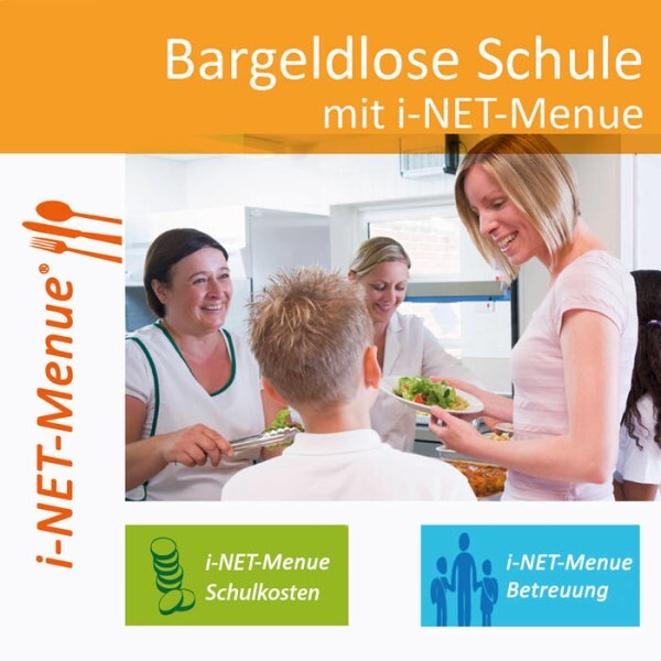 LOGO_i-NET-Menue: Internetbasiertes Kassen- / Abrechnungssystem für die bargeldlose Schule (Schulverpflegung, Schulkosten, Betreuung)