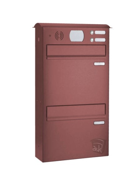 LOGO_Letterbox for 2 parties, colour of choosing stainless steel