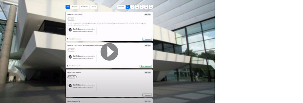 Rahmenprogramm Platform MedtecLIVE & SUMMIT Rahmenprogramm Platform MedtecLIVE & SUMMIT
