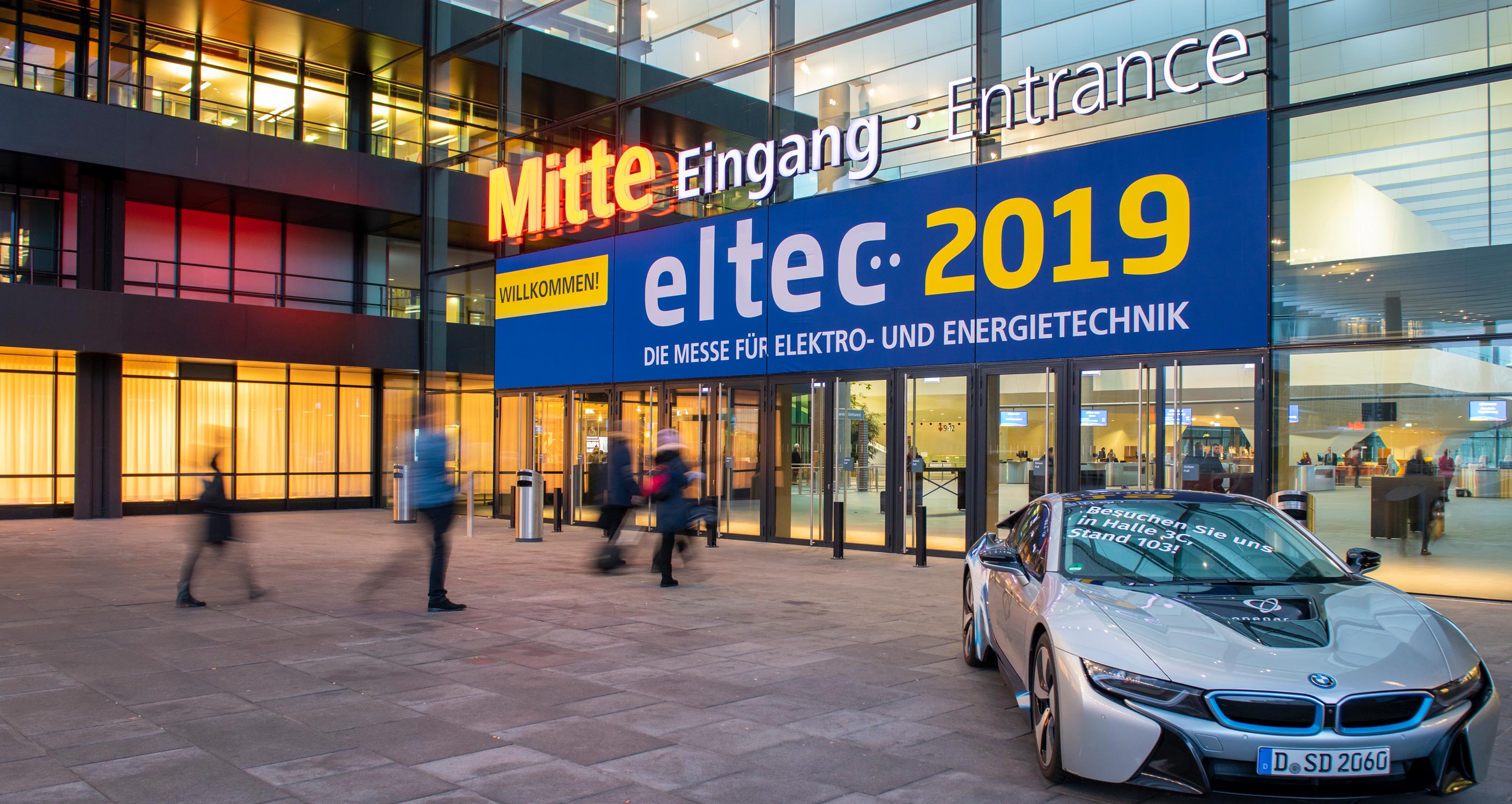 Rückblick eltec 2019 - Eingang Mitte