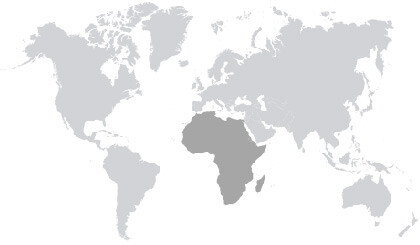 Auslandsvertretungen Weltkarte - Afrika