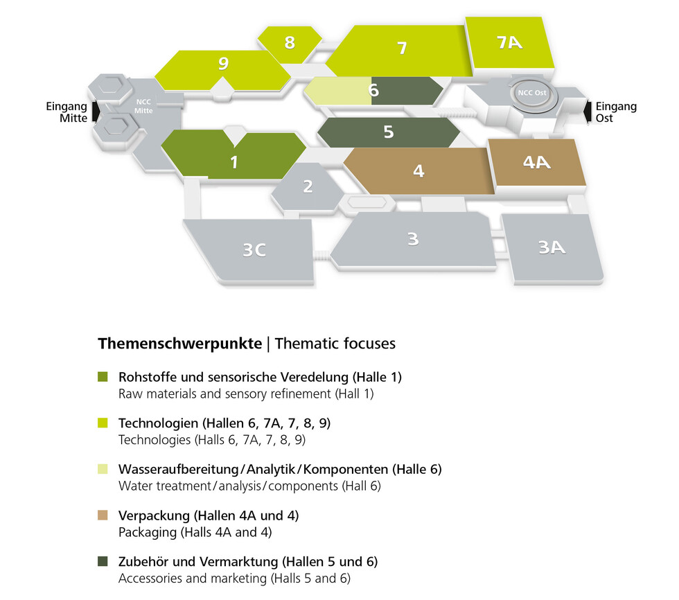 BrauBeviale Hallenplan 2019