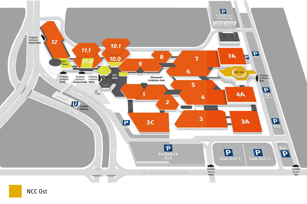 NCC Ost - NürnbergMesse Geländeplan NCC Ost - NürnbergMesse Geländeplan