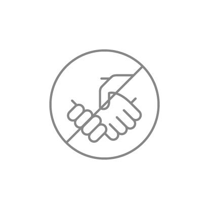 Verzichten Sie auf Händeschütteln Icon Kein Händeschütteln