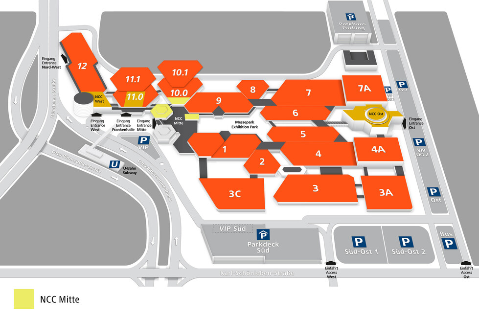 NCC Mitte - NürnbergMesse Geländeplan NCC Mitte - NürnbergMesse Geländeplan