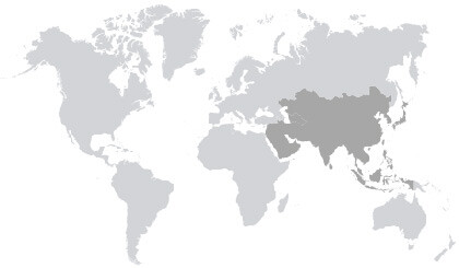 Auslandsvertretungen Weltkarte - Asien