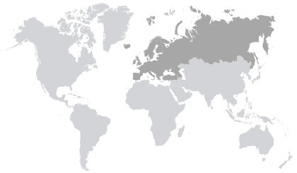 Auslandsvertretungen Weltkarte - Europa