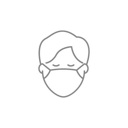 Icon Mund-Nasen-Bedeckung Icon Kopf mit Mund-Nasen-Schutz