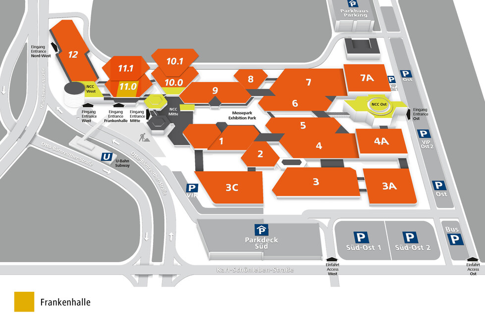 Frankenhalle - NürnbergMesse Geländeplan Frankenhalle - NürnbergMesse Geländeplan