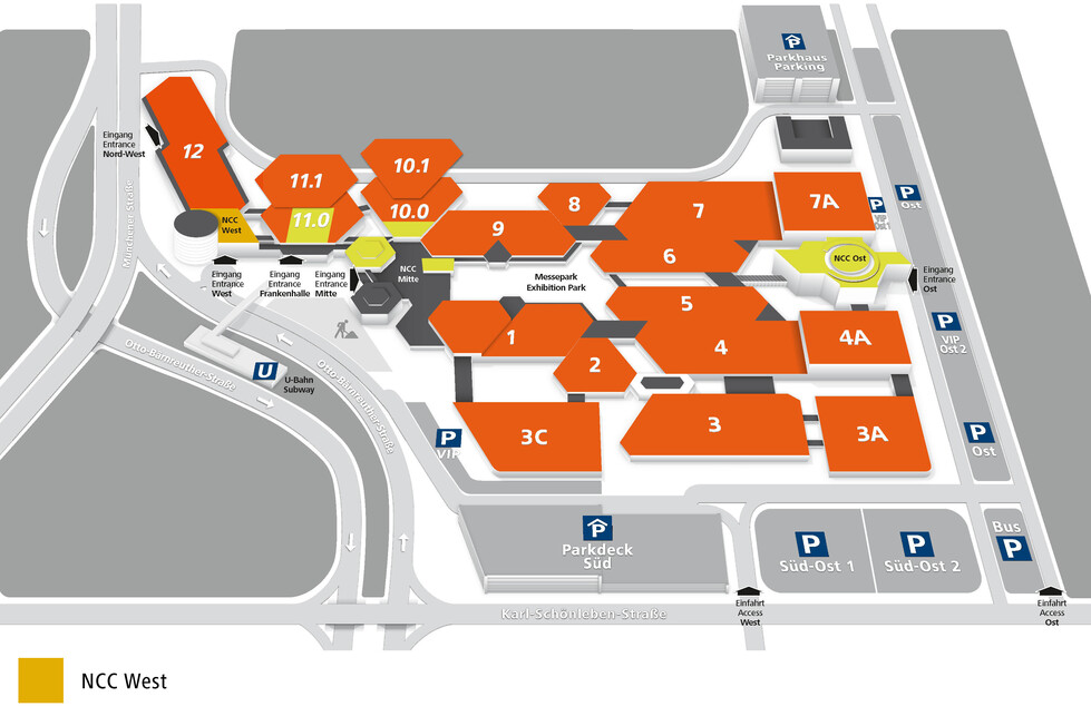 NCC West - NürnbergMesse Geländeplan NCC West - NürnbergMesse Geländeplan