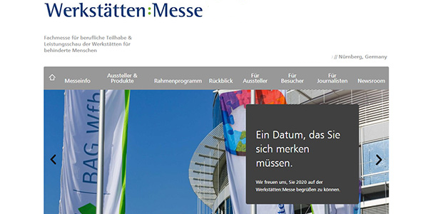 Online Marketing Werkstätten:Messe Online Marketing Website